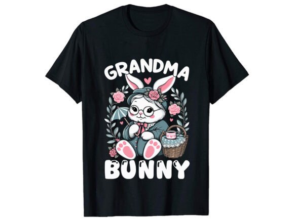 Grandma Bunny T-Shirt Design: Graphics for Warm Local Branding