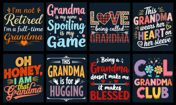 Grandma T-Shirt Design Bundle