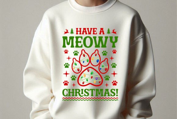 Have a Meowy Christmas Graphics & T-Shirt Designs