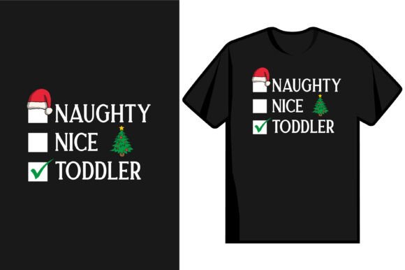 Naughty Nice Toddler Graphics & T-Shirt Designs