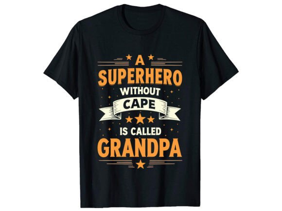 Superhero Grandpa Graphics for T-Shirt Designs