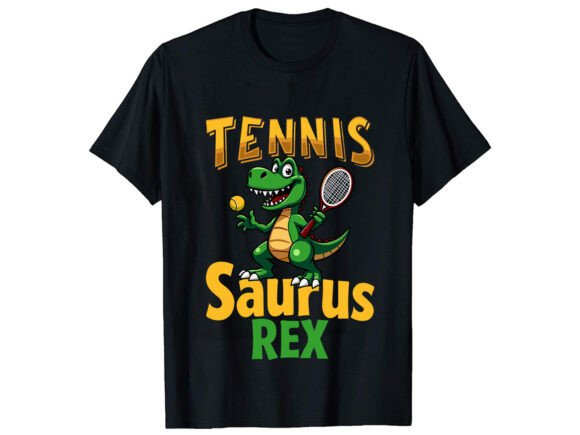Tennis Saurus Rex Graphics for T-Shirt Designs