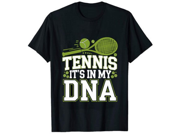 Tennis T-Shirt Design Graphics for Handmade Business