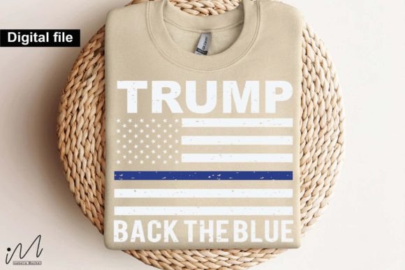Trump Back the Blue SVG: Graphics for Bold T-Shirt Designs
